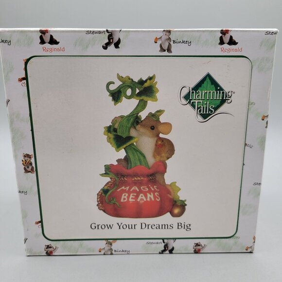 Charming Tails Grow Your Dreams Big Figurine Magic Beans - Picture 7 of 7